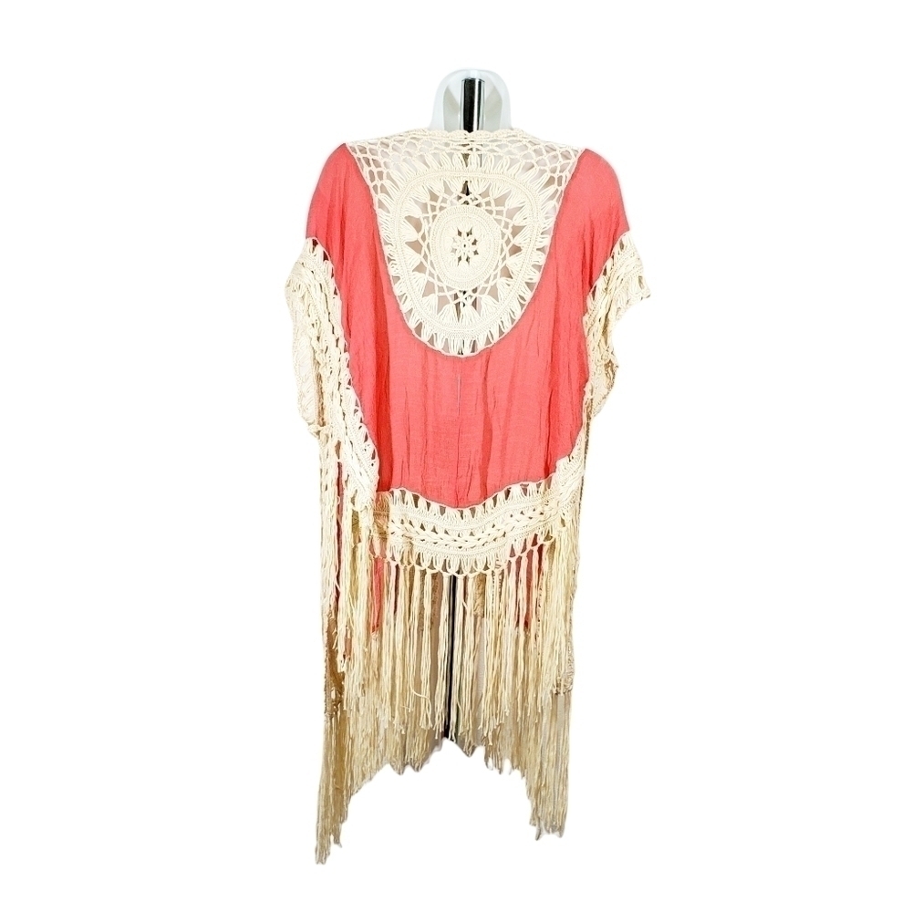 KORI FRINGED BOHO TIE FRONT CARDIGAN - Picture 2 of 5